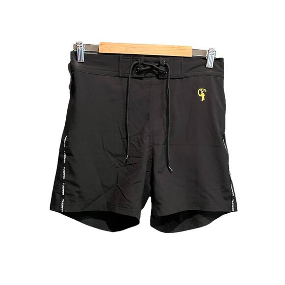 Tucann Black Men's Activewear Swim Trunks Shorts Size Medium - Picture 1 of 4